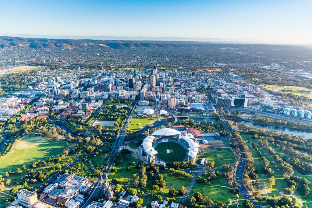 Adelaide Oval and city skyline
