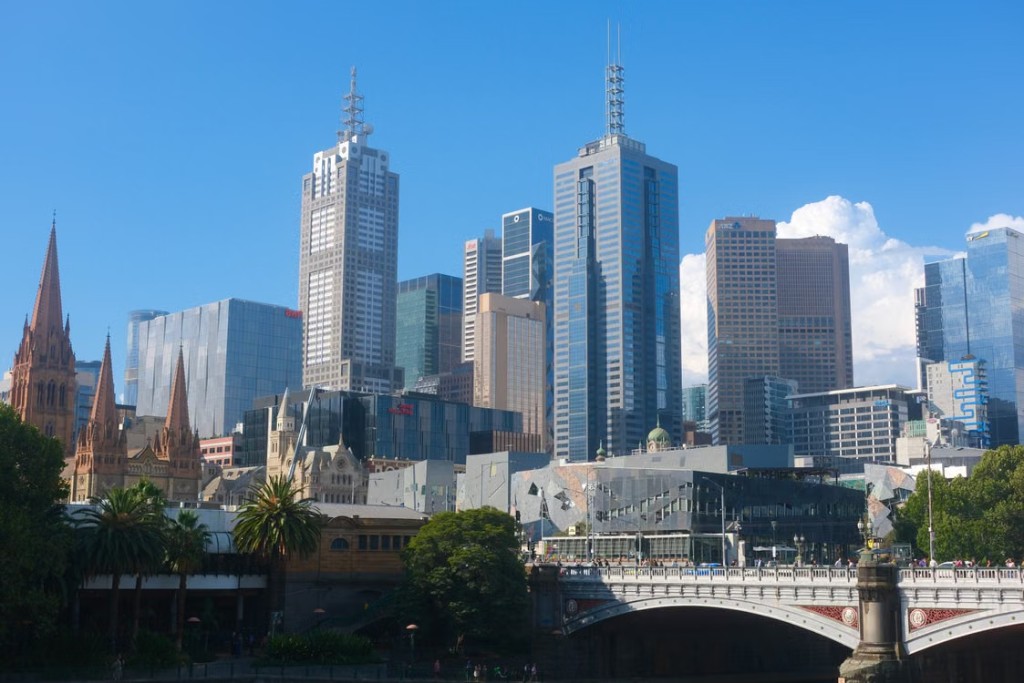 Melbourne skyline across the Yarra